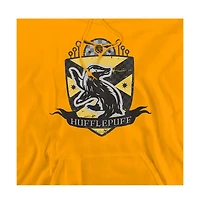 Harry Potter Men's Hufflepuff Quidditch Crest Pull-Over Hoodie