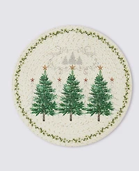 Avanti Trees Woven Braided Round Placemats, Set of 4