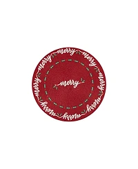 Avanti Merry Holly Woven Braided Round Placemats, Set of 4