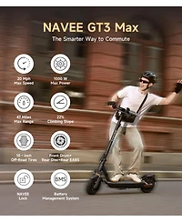 Navee GT3 Max Electric Scooter with 46.6miles Max Operating Range and 20mph Max Speed
