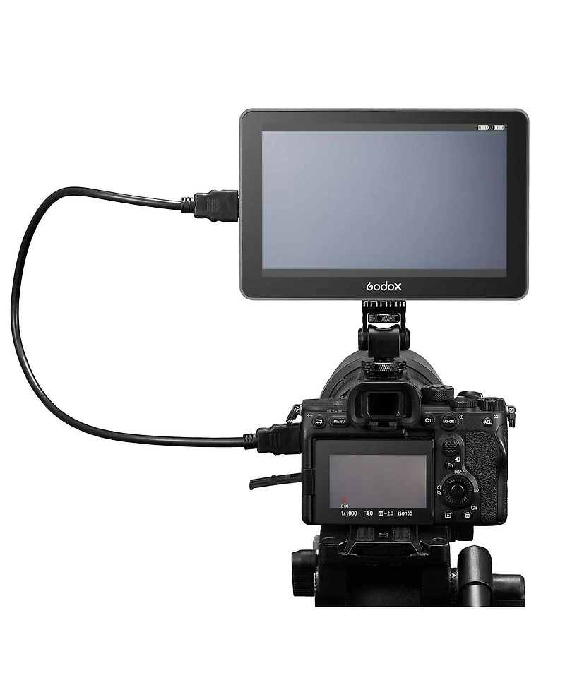 Godox GM7S 7" Hd Ultra Bright Touchscreen On-Camera Monitor, Suppports 4K Hdmi