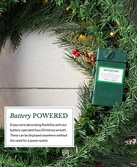 Balsam Hill 28" Outdoor Berry Pine Pre-Lit Wreath