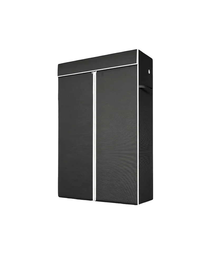 Streamdale Furniture Freestanding Garment Rack with Cover, Storage Shelf and Wheels