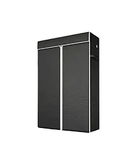 Streamdale Furniture Freestanding Garment Rack with Cover, Storage Shelf and Wheels