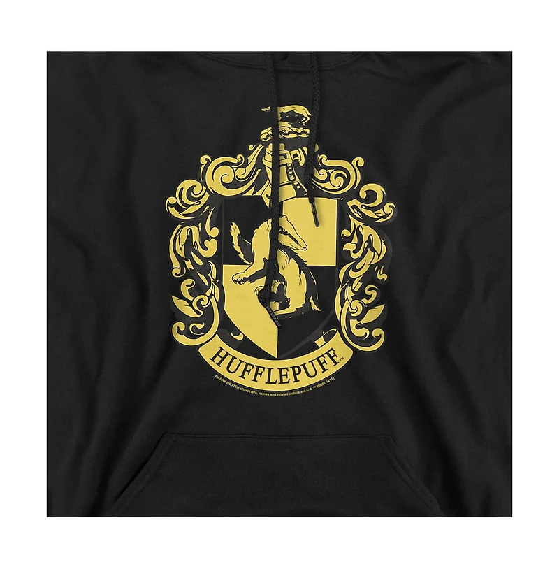 Harry Potter Men's Hufflepuff Crest Pull-Over Hoodie