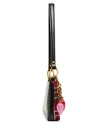 Betsey Johnson Tartan Rhinestone Medium Shoulder Handbag