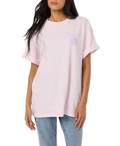 O'Neill Women's Heritage Daisy Oversized Graphic Cotton T-Shirt