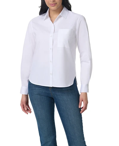 Gloria Vanderbilt Women's Livia Cotton Point Collar Shirt