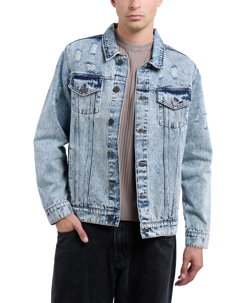 Men's Slim Washed Denim Jacket