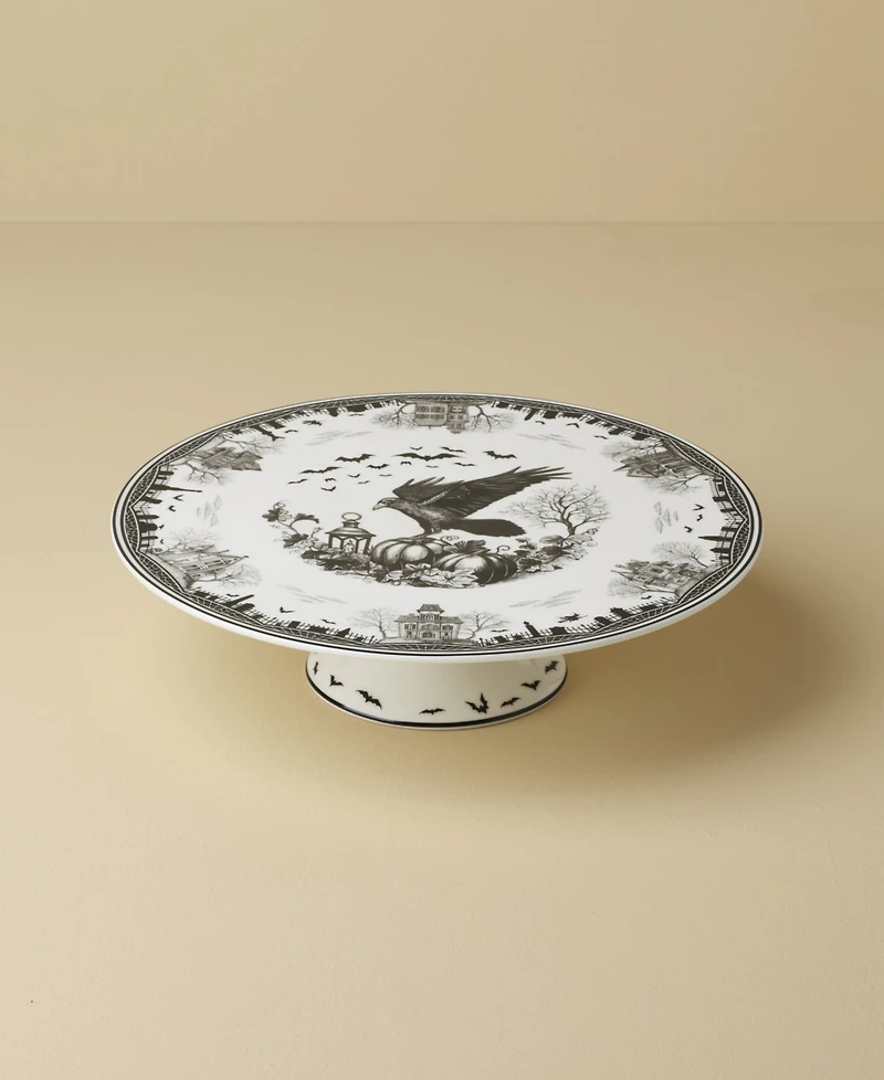 Lenox Haunted Village Cake Plate
