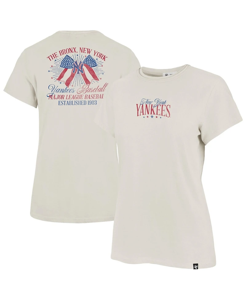 '47 Brand Women's New York Yankees Bow Burst Frankie Screen-Printed Graphic T-Shirt