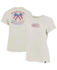 '47 Brand Women's New York Yankees Bow Burst Frankie Screen-Printed Graphic T-Shirt
