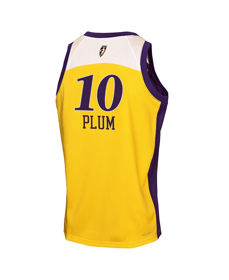 Nike Big Boys and Girls Kelsey Plum Gold Los Angeles Sparks Victory Swingman Jersey