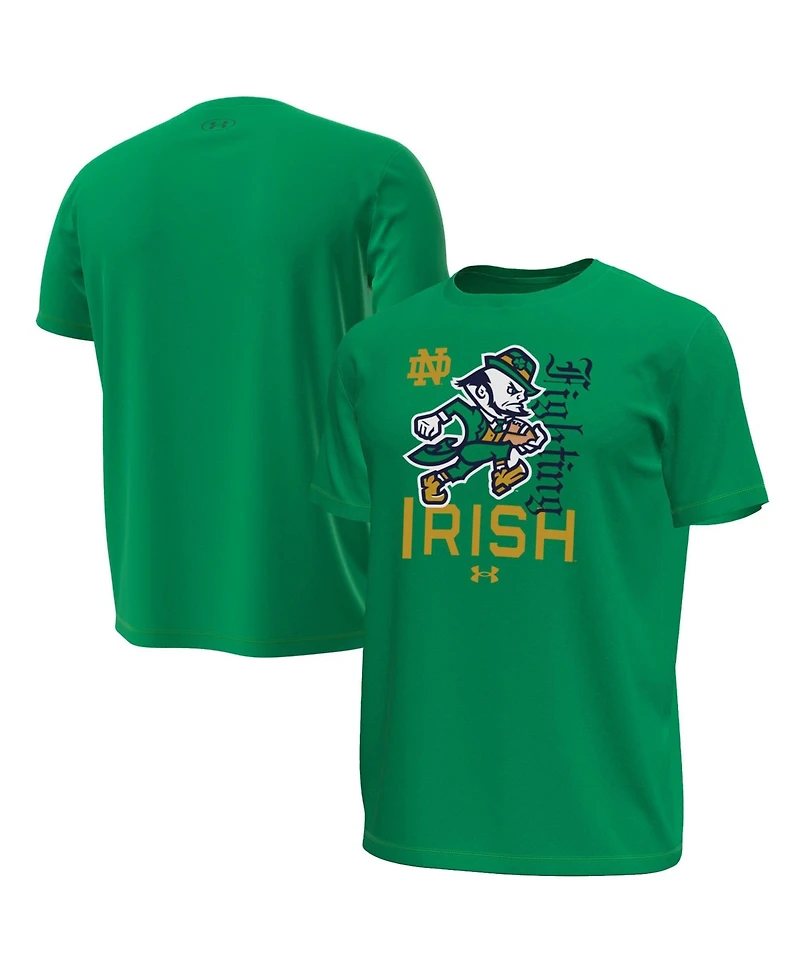 Under Armour Men's Notre Dame Fighting Irish Wear Green Tech Stretch Loose-Fit T-Shirt