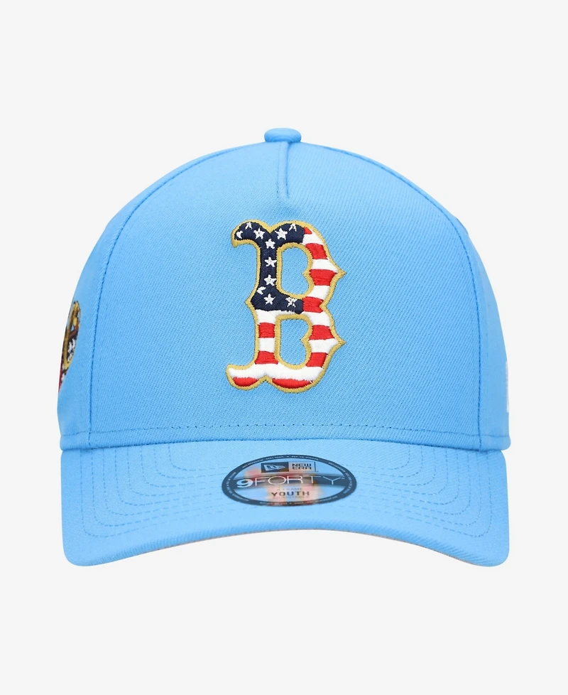 New Era Big Boys and Girls Light Blue Boston Red Sox Celebrate America's 250th 9FORTY A-Frame Adjustable Hat
