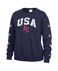 Champion Women's Kansas City Royals Americana Fleece Crewneck Sweatshirt