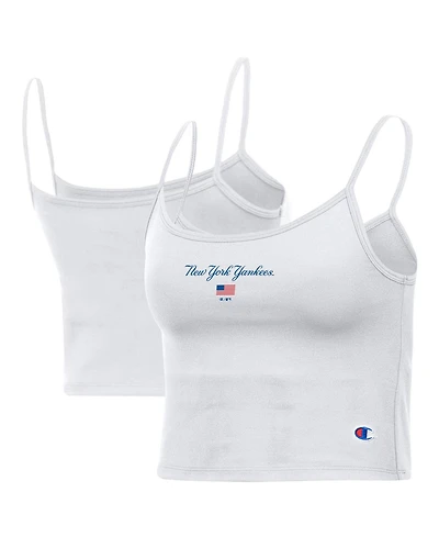 Champion Women's New York Yankees Scoop Neck Built-in Bra Tank Top