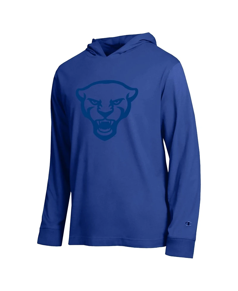 Champion Men's Royal Pitt Panthers Tonal All-Star Long Sleeve Hooded T-Shirt