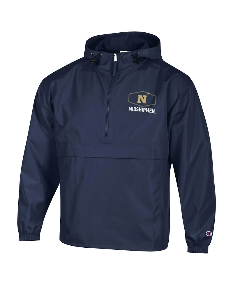 Champion Men's Navy Midshipmen Delay Packable Half-Zip Jacket