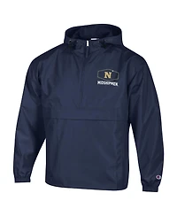 Champion Men's Navy Midshipmen Delay Packable Half-Zip Jacket