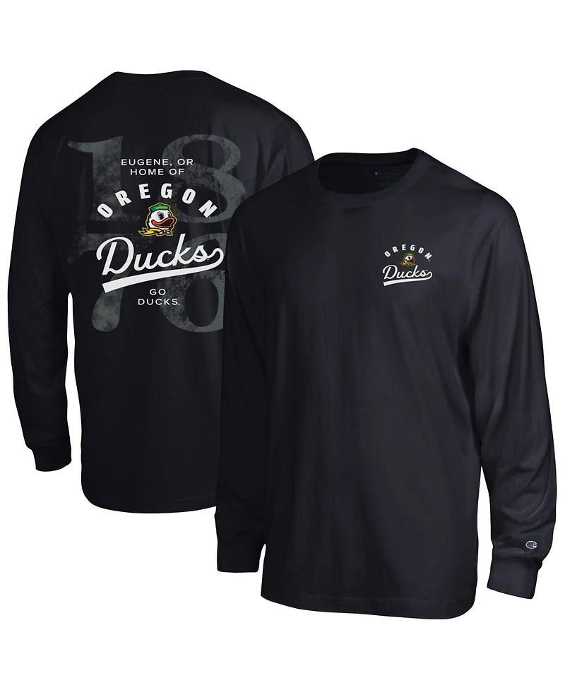 Champion Men's Black Oregon Ducks Laminated All-Star Long Sleeve T-Shirt