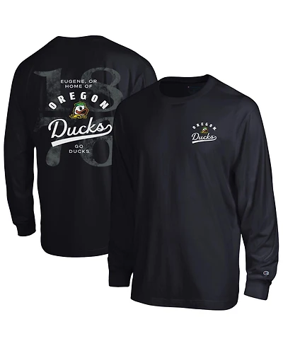 Champion Men's Black Oregon Ducks Laminated All-Star Long Sleeve T-Shirt