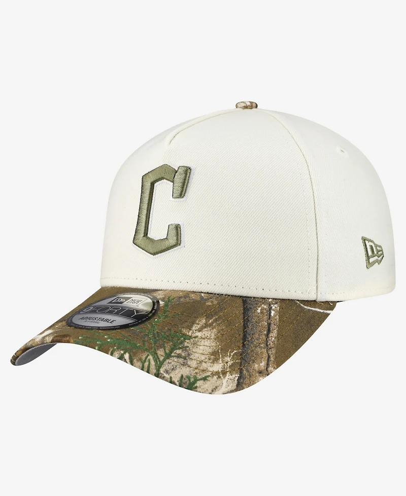 New Era Men's Khaki/Realtree Camo Cleveland Guardians 9FORTY A-Frame Adjustable Hat