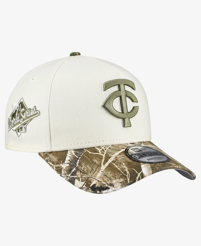 New Era Men's Khaki/Realtree Camo Minnesota Twins 9FORTY A-Frame Adjustable Hat