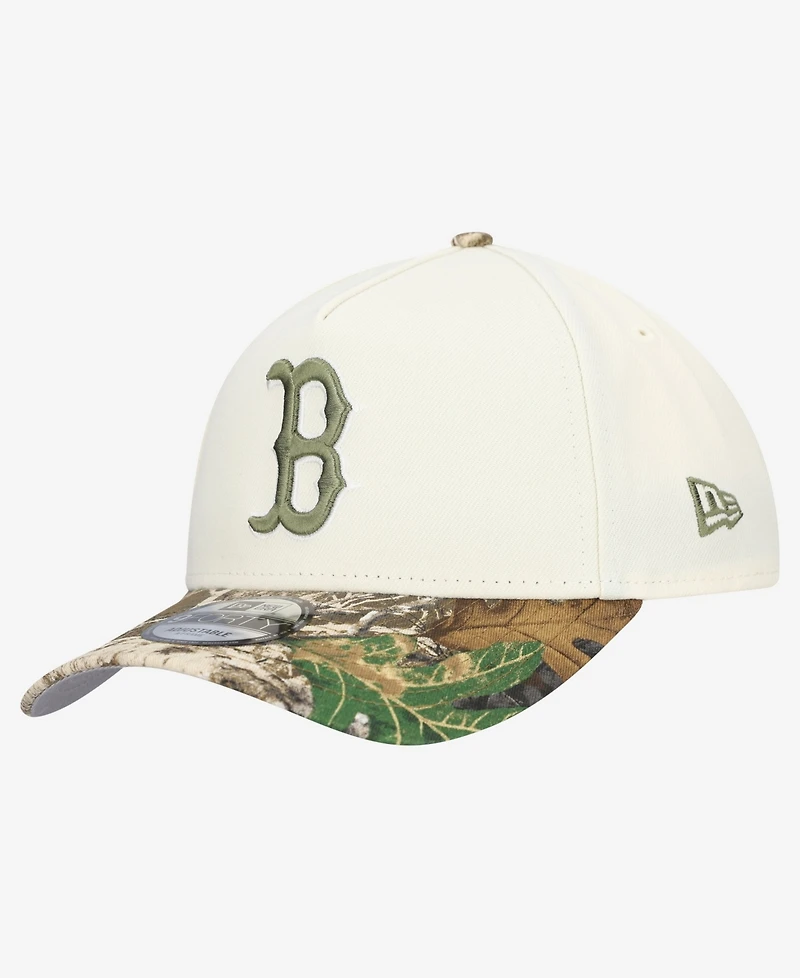 New Era Men's Khaki/Realtree Camo Boston Red Sox 9FORTY A-Frame Adjustable Hat