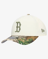 New Era Men's Khaki/Realtree Camo Boston Red Sox 9FORTY A-Frame Adjustable Hat