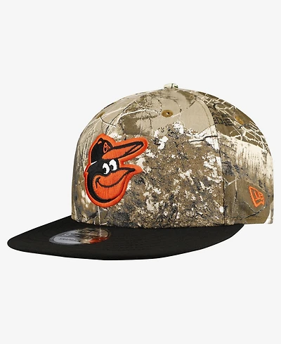 New Era Men's Camo Baltimore Orioles Realtree Orange Pop 9FIFTY Snapback Hat