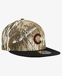 New Era Men's Camo Chicago Cubs Realtree Orange Pop 9FIFTY Snapback Hat