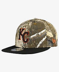 New Era Men's Camo Kansas City Royals Realtree Orange Pop 9FIFTY Snapback Hat