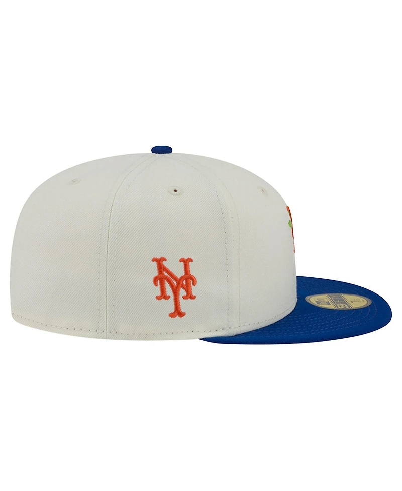 New Era Men's White/Royal York Mets Blossom 59FIFTY Fitted Hat