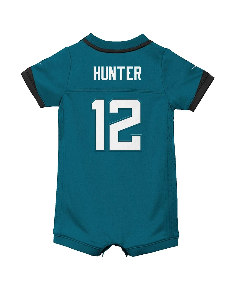 Nike Baby Boys and Girls Travis Hunter Teal Jacksonville Jaguars Romper Game Jersey