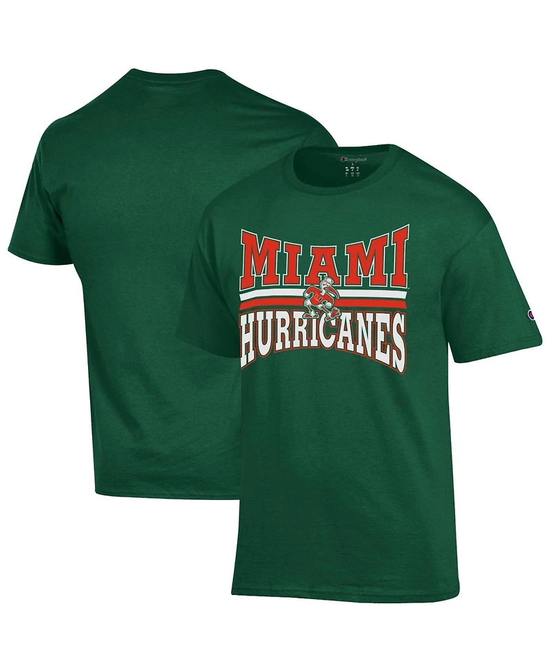 Champion Men's Miami Hurricanes Team Zoom Classic-Fit T-Shirt