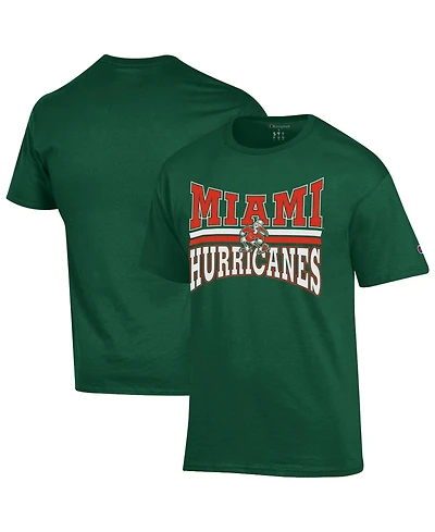 Champion Men's Miami Hurricanes Team Zoom Classic-Fit T-Shirt