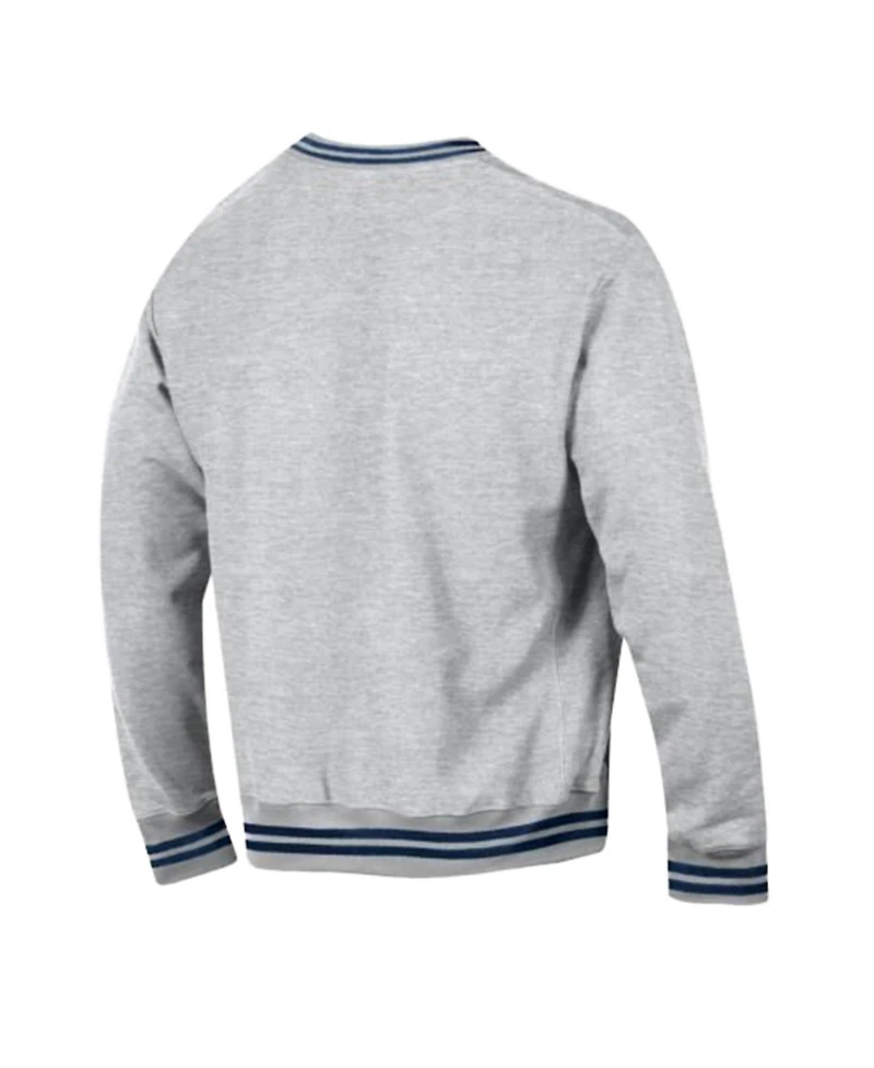Champion Men's Gray/Navy Denver Broncos Reverse Weave Yarn Dye Sweatshirt