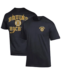 Champion Men's Black Boston Bruins Stick With It Jersey T-Shirt