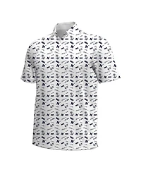 Under Armour Men's Navy Midshipmen Gameday Armourfuse Classic-Fit Short-Sleeve Polo Shirt