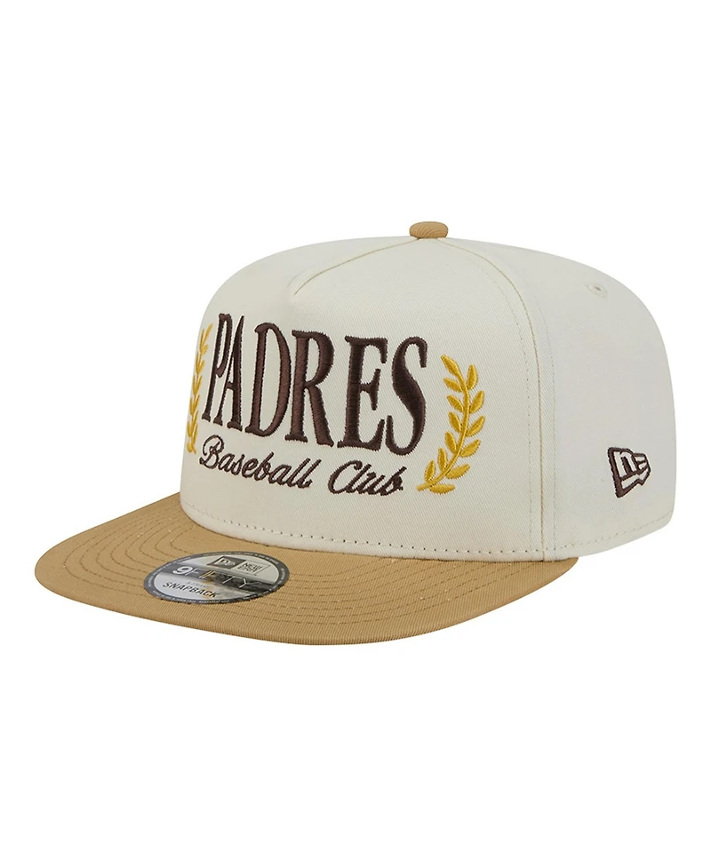 New Era Men's Cream San Diego Padres Club 9FIFTY A-Frame Snapback Hat