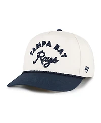 '47 Brand Men's Natural/Navy Tampa Bay Rays Rope Script Hitch Adjustable Hat