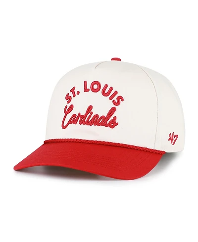 '47 Brand Men's Natural/Red St. Louis Cardinals Rope Script Hitch Adjustable Hat