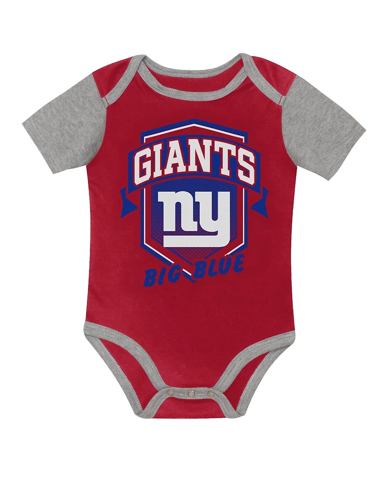 Outerstuff Baby Boys and Girls 3-Piece New York Giants First Round Pick Creeper