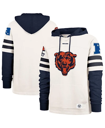 '47 Brand Men's Cream Chicago Bears Split Zone Cornerback Duo Lacer Hoodie