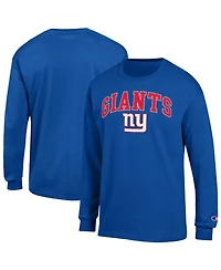 Champion Men's New York Giants Arch Over Logo Long-Sleeve T-Shirt
