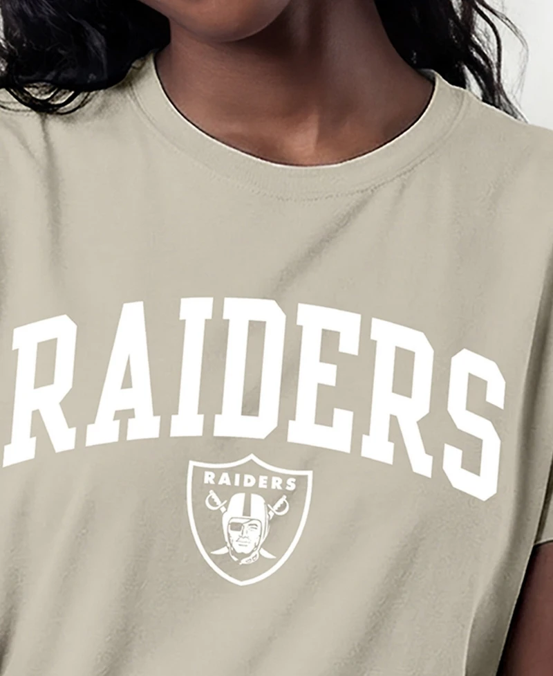 Champion Women's Las Vegas Raiders Cocoa Butter Screen Print T-Shirt