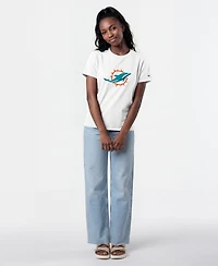 Champion Women's Miami Dolphins Crewneck Logo T-Shirt