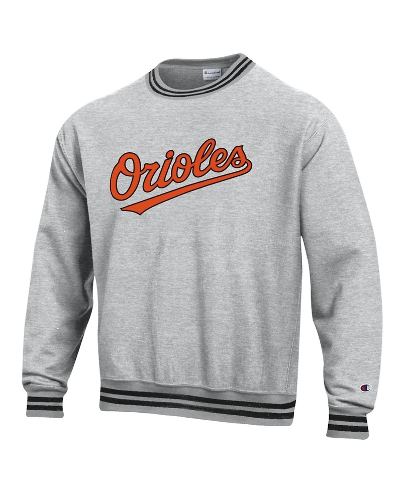 Champion Men's Baltimore Orioles Reverse Weave Crewneck Sweatshirt