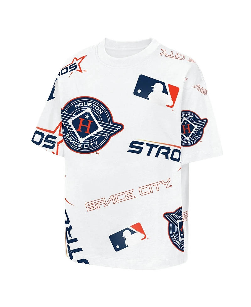 Outerstuff Big Boys and Girls White Houston Astros Circus Catch T-Shirt